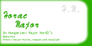 horac major business card